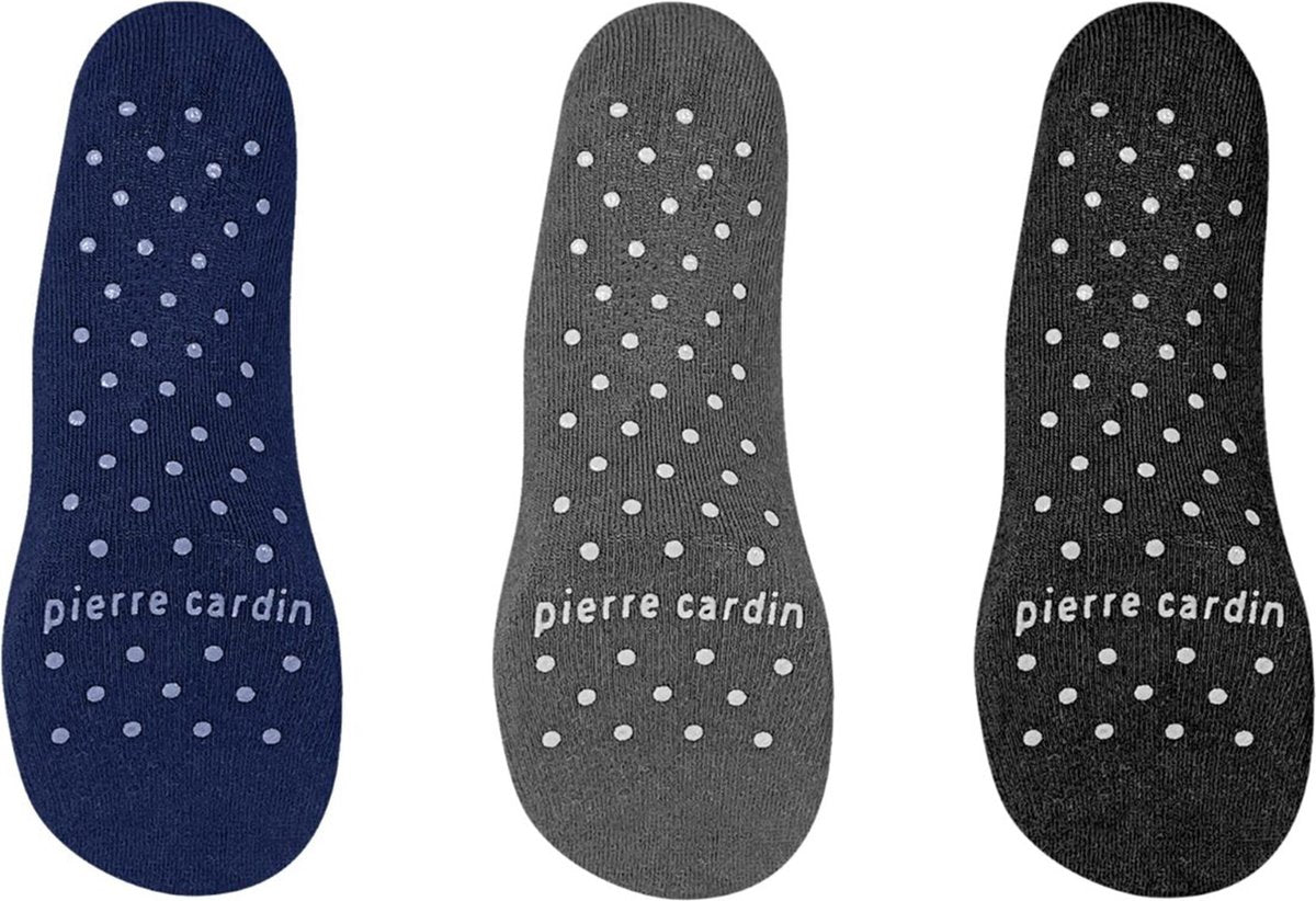 Anti-Slip Huissokken - 12 Paar - Zwart/Grijs/Marineblauw