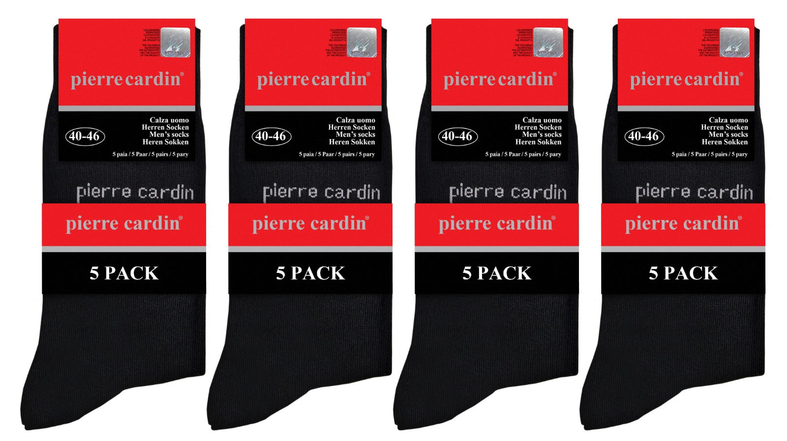 Herren-Baumwollsocken – 20 Paar – Schwarz