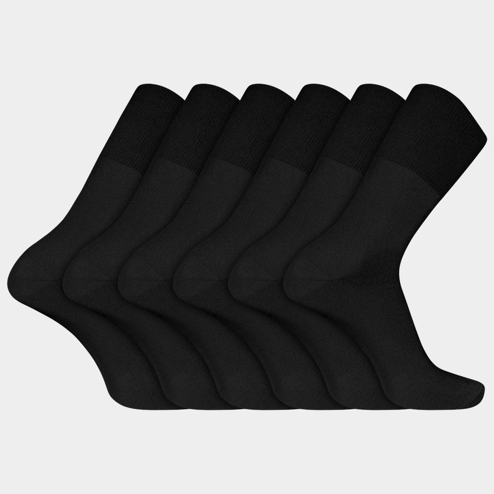Diabetikersocken – 6 Paar – Schwarz