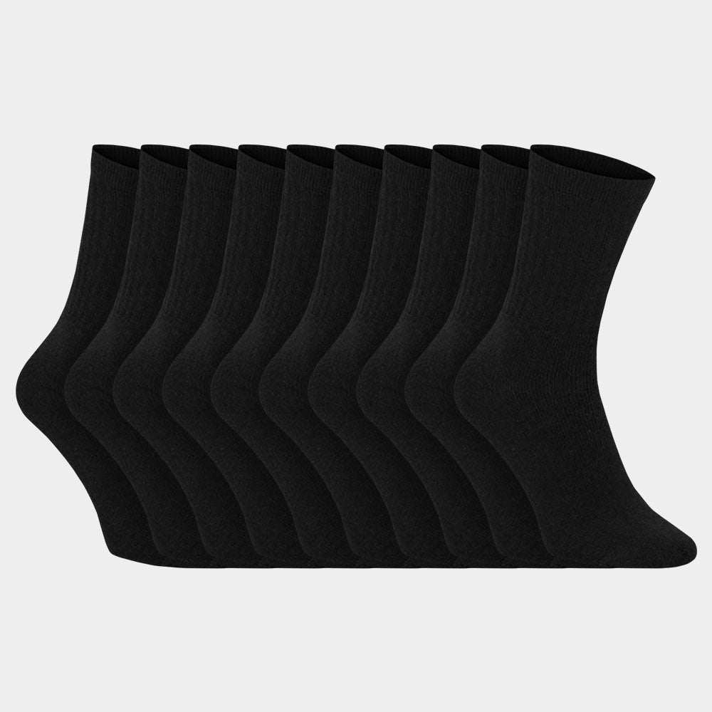 Sportsocken – 10 Paar – schwarz