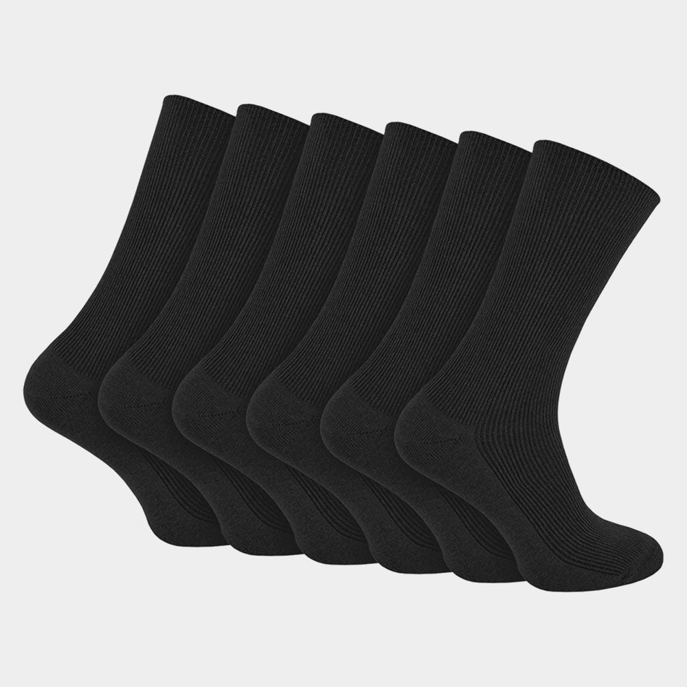 Diabetikersocken – 6 Paar – Schwarz