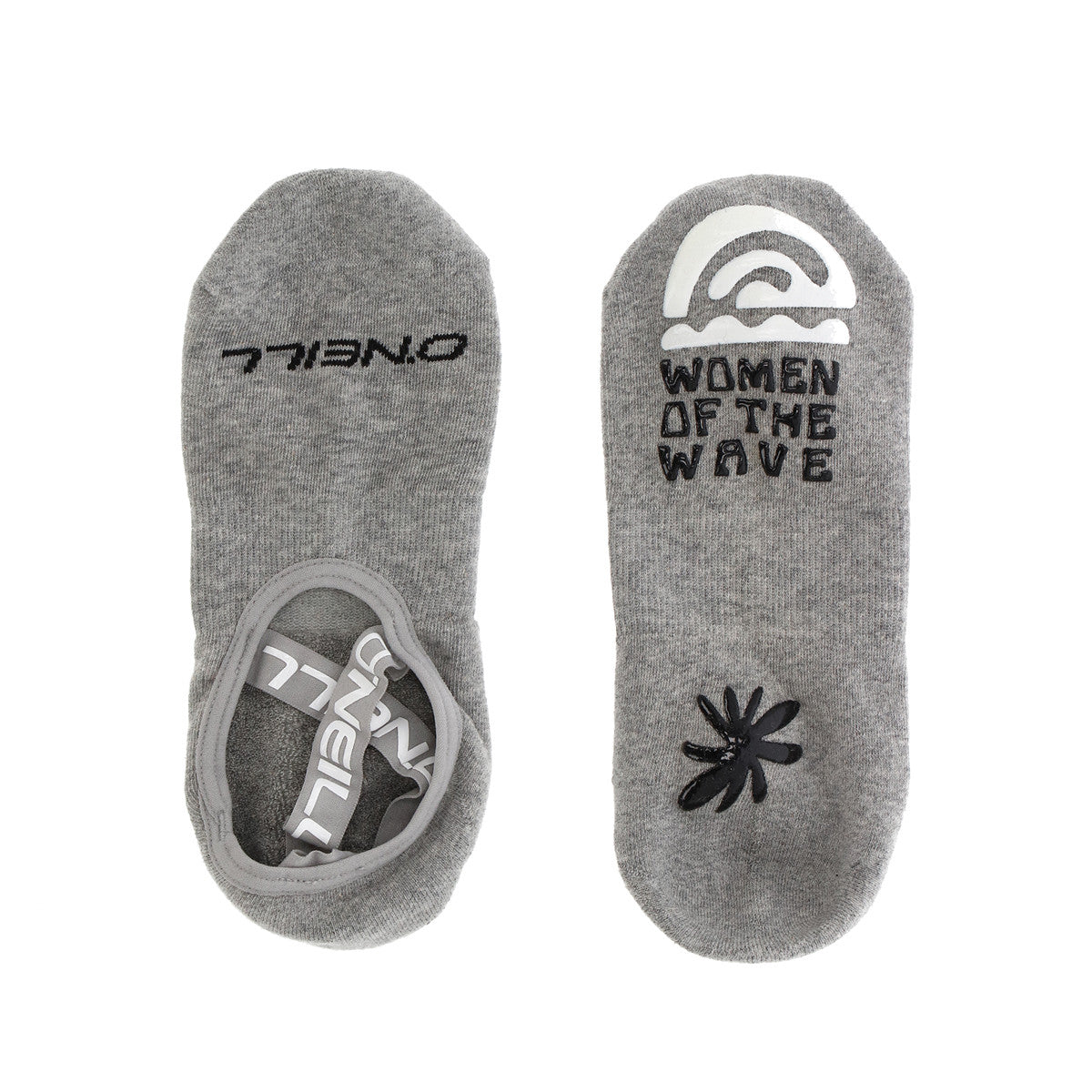 Damen-Yoga-Sneaker-Socken, rutschfest, grau