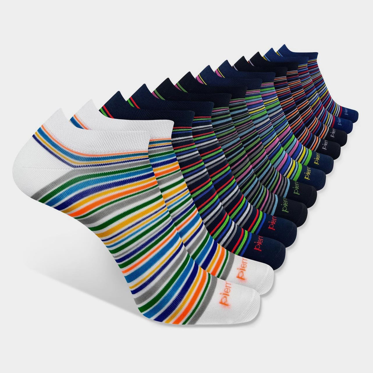 Heren Sneakersokken - 12 paar - Multicolor Strepen