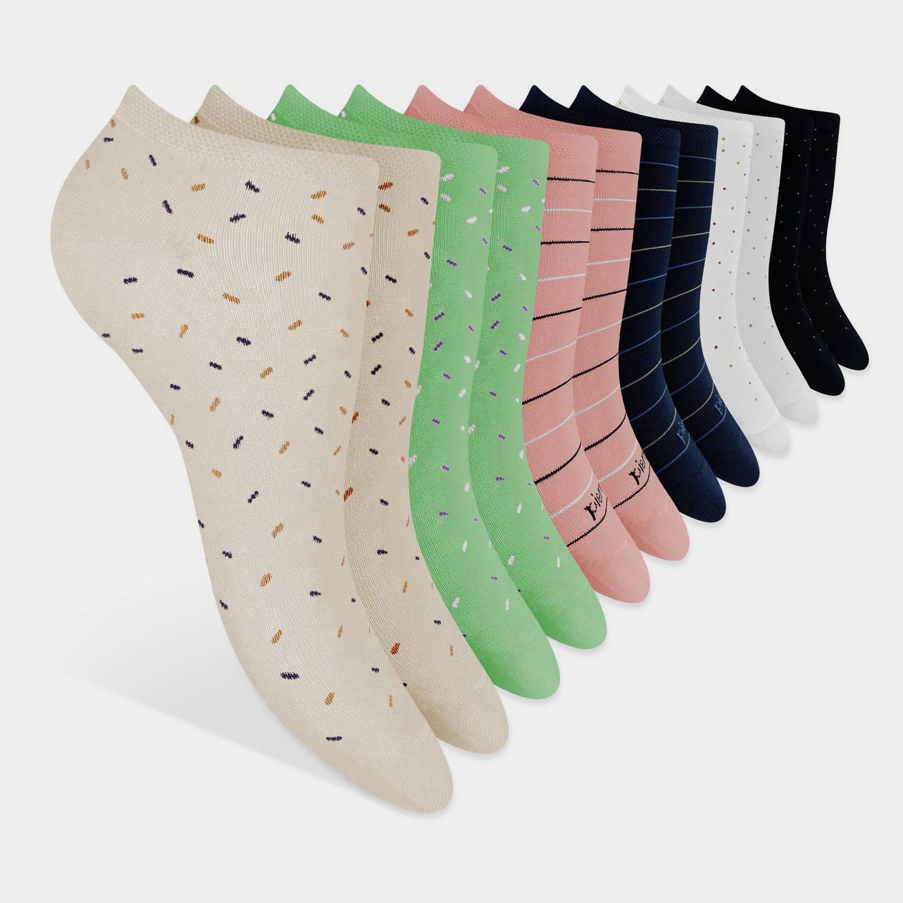 Dames Sneakersokken - 12 paar - Mixed Prints