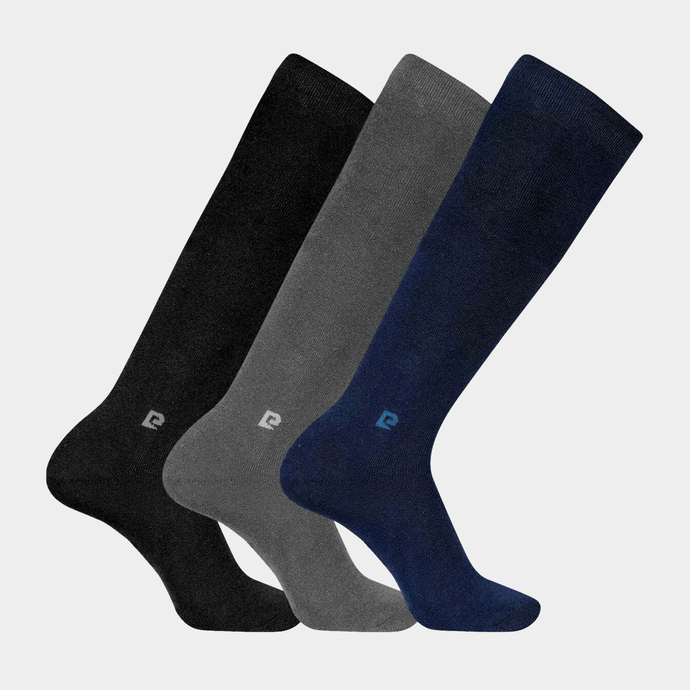 Thermal Knee Socks - 3 Pairs - Black/Navy/Grey
