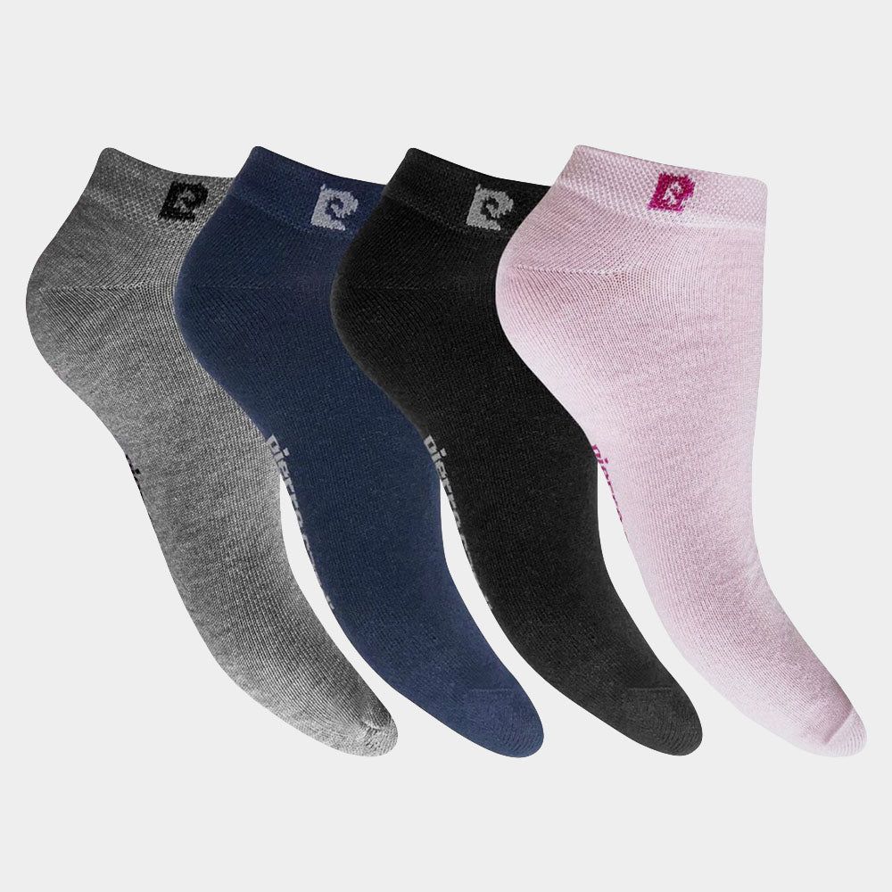 Damen-Knöchelsocken – 4 Paar – Farbmix