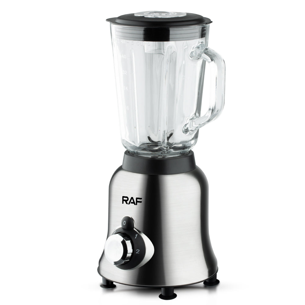 RAF Elektrische Blender met 800W motor en glazen kan, uitgerust met een draaiknop voor meerdere snelheden