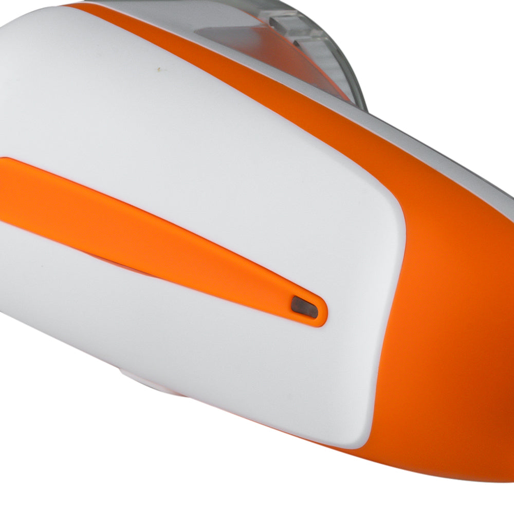 Detail van de RAF Pluizen Verwijderaar met een oranje opvangbak-indicator, voor eenvoudig onderhoud en controle