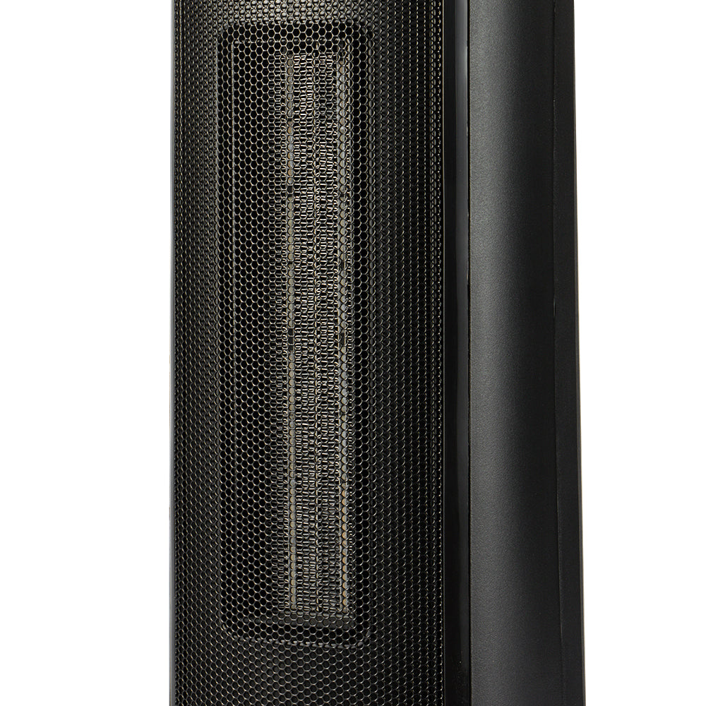 Close-up van het verwarmingsrooster van de RAF ventilatorkachel met fijnmazige structuur voor een efficiënte warmteverdeling