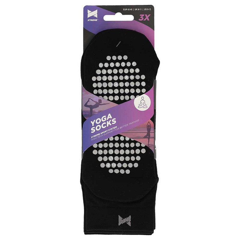 Yoga-Socken Sportsystem Pastellschwarz